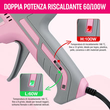 Carica l'immagine nel visualizzatore di Gallery, WORKPRO Pistola per Colla a Caldo con 10 Stick, Riscaldamento Rapido 90s, Due Modalità di Temperatura, Incollaggio 9-12 