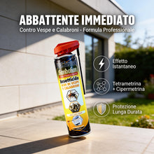 Carica l'immagine nel visualizzatore di Gallery, Sandokan, Insetticida Spray Vespe e Calabroni 400ml, Spray Vespe Lunga Gittata con Cannula di Precisione per Nidi, Azion