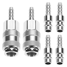 Carica l'immagine nel visualizzatore di Gallery, QWORK® Set da 6 raccordi rapidi per aria compressa SH20+PH20, connettori maschio e femmina da 8 mm, raccordo tubo per co