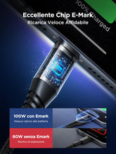 Carica l'immagine nel visualizzatore di Gallery, Cavo USB C a USB C 100W [2Pezzi,1M+2M] Cavo USB Type-C PD 5A Ricarica Rapida Nylon Intrecciato USBC to Tipo C Cavi per i