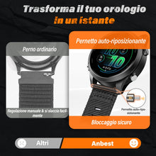 Carica l'immagine nel visualizzatore di Gallery, Compatibile con il cinturino Garmin Forerunner 165/245/645/158/55, cinturini sportivi di ricambio in nylon da 20 mm per 