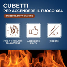 Carica l'immagine nel visualizzatore di Gallery, STARWAX Cubetti accendifuoco PEFC Confezione da 64