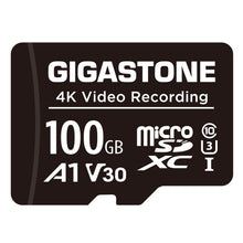Carica l'immagine nel visualizzatore di Gallery, GIGASTONE Scheda Micro SD da 100 GB, registrazione video A1 V30 4K, compatibile con telecamera di sicurezza, Dash Cam, D