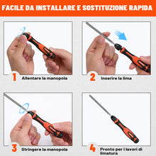 Carica l'immagine nel visualizzatore di Gallery, ValueMax Set Lime per Metallo da 7 Pezzi, Tondo, Mezzotondo, Triangolare, Quadrato, Piatto, Piattoe Appuntito, Mini Lima