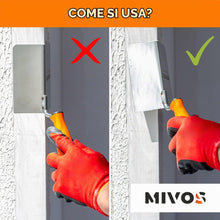Carica l'immagine nel visualizzatore di Gallery, Mivos 2x Spatola Angolare Antiruggine 120 x 60 mm - Cazzuola Angolare Interna ed Esterna in Acciaio Inox - Cazzuola per 