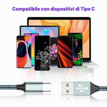 Carica l'immagine nel visualizzatore di Gallery, Cavo USB C [2Pezzi 2m] Cavo USB Tipo C Ricarica Rapida per iPhone,Galaxy