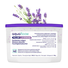 Carica l'immagine nel visualizzatore di Gallery, Aquafloow Assorbitore di Umidità per Ambienti 400 ml, Riduce l'umidità, 6 Pezzi LAVENDER | Neutralizzatore di Odori, Deu