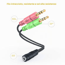 Carica l'immagine nel visualizzatore di Gallery, MillSO Cavo Adattatore Sdoppiatore Cuffie Microfono - Adattatore Splitter Jack da 3,5mm CTIA - Due Jack Separati da 3.5m