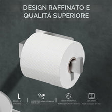 Carica l'immagine nel visualizzatore di Gallery, Auxmir Porta Carta Igienica 2 Pz Acciaio Inox 304, Portarotolo Carta Igienica Adesivo, Antiruggine, Senza Foratura per B