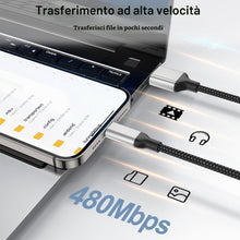 Carica l'immagine nel visualizzatore di Gallery, Acecene Cavo USB Lightning da 60 cm, confezione da 3 cavi MFi certificati per iPhone, cavo auto CarPlay, cavo di ricaric