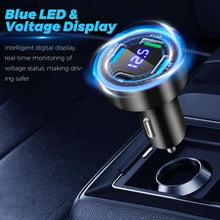Carica l'immagine nel visualizzatore di Gallery, 4-Porte Accendisigari USB C, 50W QC3.0 &amp; PD Caricatore Auto Presa USB Auto Veloce Carica Batteria per Auto Cellulare Acc