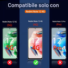 Carica l'immagine nel visualizzatore di Gallery, Ferilinso Custodia Cover per Xiaomi Redmi Note 12 4G Antiurto Silicone Trasparente, Con 2 Pezzi 9H Durezza HD Vetro Temp