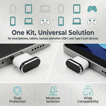 Carica l'immagine nel visualizzatore di Gallery, 8 Tappi Antipolvere in Metallo USB-C per iPhone 15-18 Pro Max e Serie Air