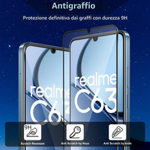 Carica l'immagine nel visualizzatore di Gallery, Datree 2 Pezzi per Realme C63/Realme C61 /Realme Note 60 Pellicola Vetro Temperato, 9H Protezione Anti Graffio Amichevol