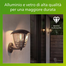 Carica l'immagine nel visualizzatore di Gallery, PHILIPS Creek Applique LED da esterno, Alluminio, Nero