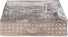 Carica l'immagine nel visualizzatore di Gallery, Compactor Rivoli Custodia Sottoletto Per Scarpe piatta, 12 Scomparti, Polipropilene e EVA, Marrone/Bianco, 76 x 60 x H. 15 cm, RAN4481B