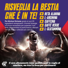 Carica l'immagine nel visualizzatore di Gallery, Italian Elite® Pre Workout Extreme – Pre Allenamento Palestra e Bodybuilding, Formula con 20 Ingredienti, Caffeina 200 m