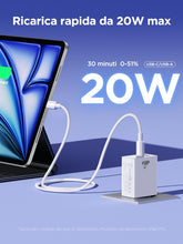Carica l'immagine nel visualizzatore di Gallery, Caricatore USB C, 2 Pezzi Caricabatterie Rapido 20W, 2Porto Presa USB Caricatore Multiplo PD &amp; QC3.0 Carica Cellulare, S