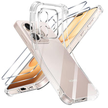Carica l'immagine nel visualizzatore di Gallery, ZhuoFan Cover Chiaro per Honor 600 Lite 5G con 2 Pezzi Vetro Temperato, Custodia Trasparente TPU Morbido Silicone, [Anti