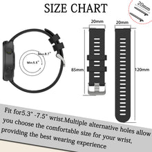 Carica l'immagine nel visualizzatore di Gallery, Cinturino Compatibile con Garmin Forerunner 55/158 / 245/165 / 645, 20mm Cinturino Universale Ricambio, Regolabile Cintu