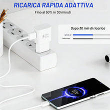 Carica l'immagine nel visualizzatore di Gallery, Caricatore USB,Caricabatteria Ricarica Rapida per Samsung Galaxy A16 A15 A14 A13 A20e A25 A34 A36 A51 A54 A55 A56 S8 S9 