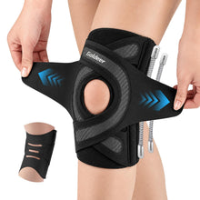Carica l'immagine nel visualizzatore di Gallery, Tutore Ginocchiera per Menisco Lesionato Traspirante (Nero,M)