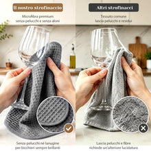 Carica l'immagine nel visualizzatore di Gallery, Zindoo 6 Pezzi Strofinacci Cucina Microfibra 50x70 cm Grigio