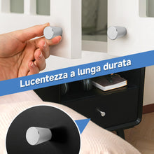 Carica l'immagine nel visualizzatore di Gallery, 9 Pomelli per Mobili in Alluminio Opaco – Maniglie Rotonde per Cassetti con Viti, Stile Moderno per Armadi Cucina, Bagno