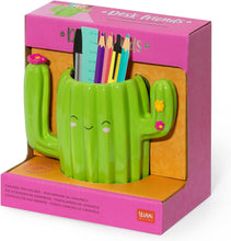 Carica l'immagine nel visualizzatore di Gallery, Legami - Portapenne in Ceramica, Desk Friends, Tema Cactus, da Scrivania, Dipinti a Mano, Idea Regalo, Desk Organizer