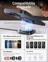 Carica l'immagine nel visualizzatore di Gallery, Caricatore Wireless per iPhone [Super Portatile] LISEN Stazione Ricarica per iPhone Apple Watch Airpods, Caricatore Mags