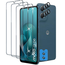 Carica l'immagine nel visualizzatore di Gallery, Pellicola Vetro Temperato per Motorola Moto G06/G06 Power con Protezione Lente Pellicola Fotocamera, Durezza 9H Anti Gra