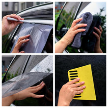 Carica l'immagine nel visualizzatore di Gallery, Blueshyhall Pellicola per parabrezza, traforata, nera, per auto, protezione solare per interni, perforata, autoadesiva, 