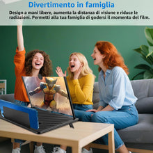 Carica l'immagine nel visualizzatore di Gallery, 18 pollici Lente di ingrandimento per cellulare da,HD Ingranditore schermo smartphone, con Supporto Pieghevole Video per