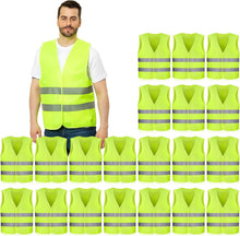 Carica l'immagine nel visualizzatore di Gallery, 20 Pezzi Gilet di Sicurezza, Giubbotto di Sicurezza Riflettente, Giubbotto Catarifrangente Auto, Gilet di Sicurezza ad A