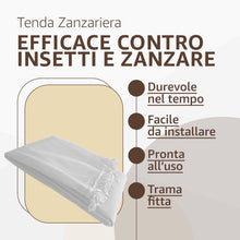 Carica l'immagine nel visualizzatore di Gallery, SONIT – Zanzariera Finestra Bianco 150x250cm con Gancetti e Anelli, Rete Antizanzare per Porta Finestra con Frange, Inst