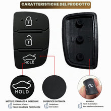 Carica l'immagine nel visualizzatore di Gallery, 2 Pezzi Chiave Guscio Cover 3 Tasti in Gomma Compatibile con Hyundai i40 i30 i20 i10 ix20 ix35 Tucson Santa Fe Elantra S