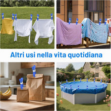 Carica l'immagine nel visualizzatore di Gallery, 12 Pezzi Pinze per Telo Piscina 4,72 Pollice Mollette per Telo Piscina Acciaio Inox Clip Copertura Piscine per Piscine F