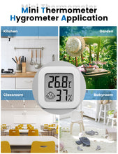 Carica l'immagine nel visualizzatore di Gallery, Mini Igrometro Termometro Digitale, Termometro Ambiente con Livello di Comfort, Monitor di Temperatura e umidità, Termom