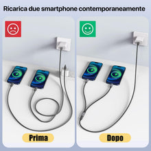 Carica l'immagine nel visualizzatore di Gallery, KiwiBird sdoppiatore USB C 1 a 2, sdoppiatore cavo usbc 1 femmina 2 maschio