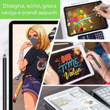 Carica l'immagine nel visualizzatore di Gallery, Penna Touch Screen per Tablet Universale Compatibile con Apple Pencil, Iphone, Ipad, Smartphone e Tablet android - per C