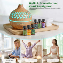 Carica l'immagine nel visualizzatore di Gallery, Oli Essenziali Set per Diffusore 6x10ML, Oli Essenziali Naturali per Aromaterapia,SPA – Lavanda,Menta Piperita,Eucalipto