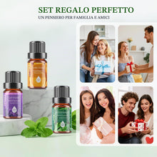 Carica l'immagine nel visualizzatore di Gallery, Oli Essenziali Set per Diffusore 6x10ML, Oli Essenziali Naturali per Aromaterapia,SPA – Lavanda,Menta Piperita,Eucalipto