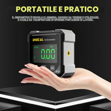 Carica l'immagine nel visualizzatore di Gallery, Inclinometro Digitale Ricaricabile con Laser, Goniometro Digitale Magnetico Inclinometro Livella Laser con 4 Lati Magnet