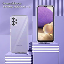 Carica l'immagine nel visualizzatore di Gallery, Phoona Cover per Samsung Galaxy A32 4G Custodia con 2 Pezzi Pellicola Vetro Temperato,Ultra Sottile Trasparente Silicone