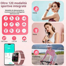 Carica l'immagine nel visualizzatore di Gallery, Smartwatch Donna,1.85"Orologio Smartwatch Chiamate Bluetoot 2 Cinturini