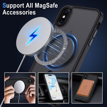 Carica l'immagine nel visualizzatore di Gallery, XTCASE Cover Magnetica per iPhone X / XS Traslucida Opaca, Nero