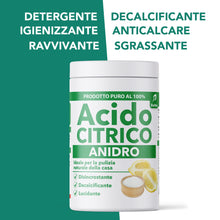 Carica l'immagine nel visualizzatore di Gallery, Acido Citrico Anidro Puro 1kg – Polvere Naturale per Pulizia Domestica | Anticalcare, Ammorbidente, Disincrostante e Det