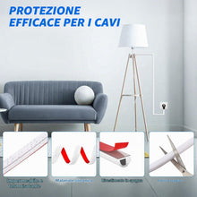 Carica l'immagine nel visualizzatore di Gallery, 4 Meter Canalina Passacavi Adesiva, Staranry Canale Flessibile, Bianco