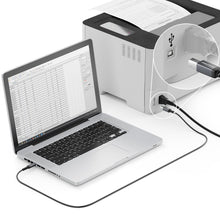 Carica l'immagine nel visualizzatore di Gallery, deleyCON 1m Cavo Stampante USB C (Per Stampanti, Scanner, MIDI) USB-C a B, Intrecciato + Connettori in Metallo, per HP S