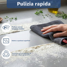 Carica l'immagine nel visualizzatore di Gallery, Carehabi Strofinacci Cucina Cotone 6 Pezzi 30x30cm Strofinacci Cucina Super Assorbenti Canovacci Cucina Cotone Riutilizz